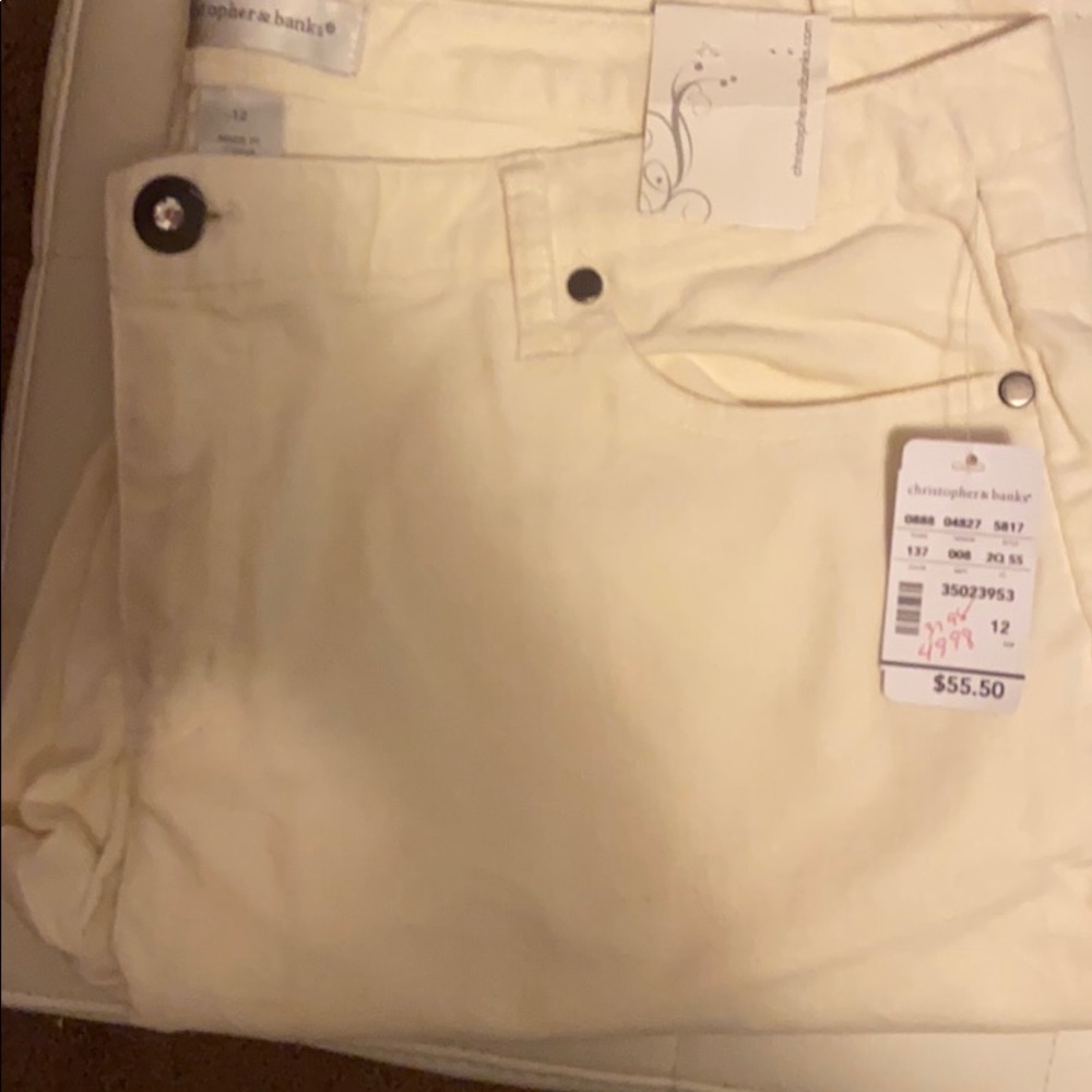 NWT cream pants